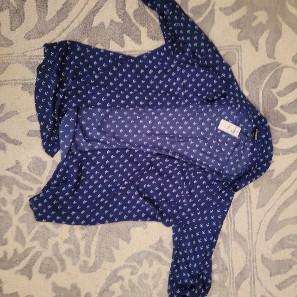 Express nautical anchor blouse